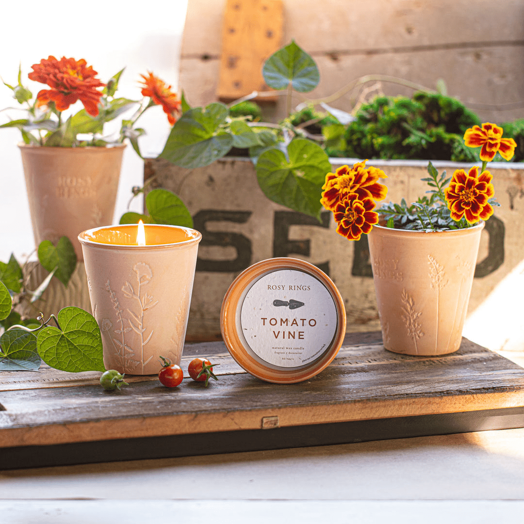 Garden Pot Candles with Plantable Seed Paper