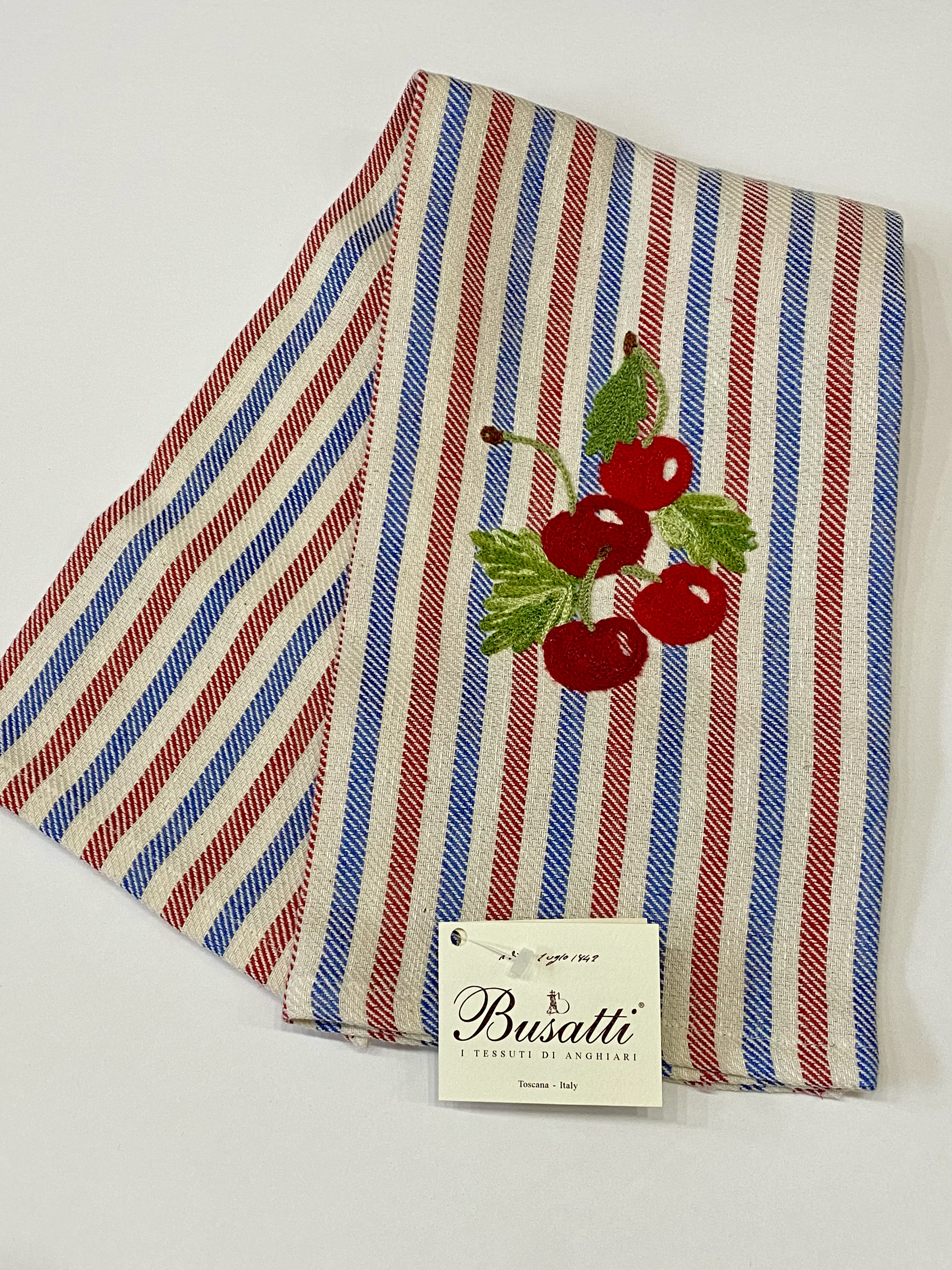 Embroidered Kitchen Towels - Cherries