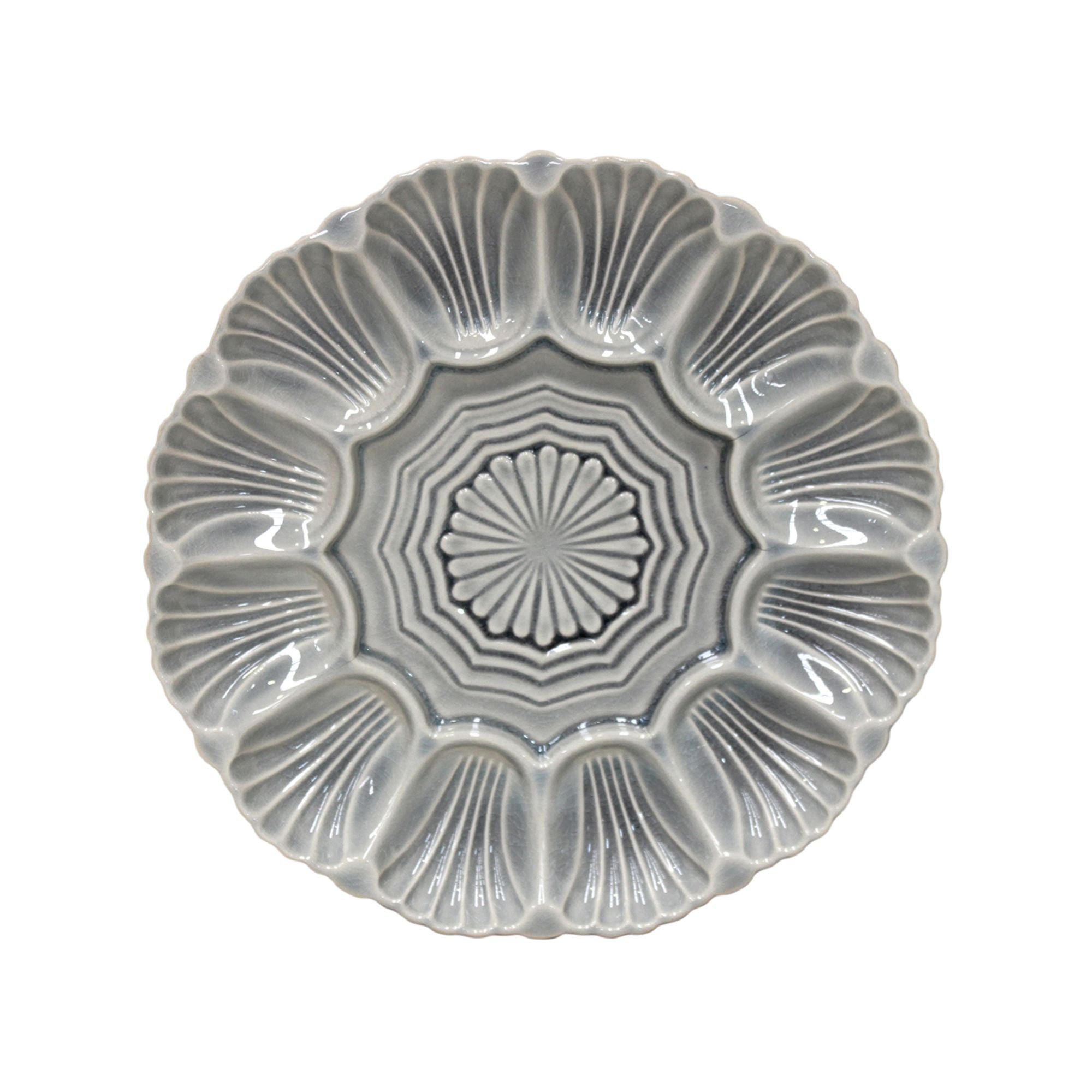 Cristal Aperitif Dish 10" Grey