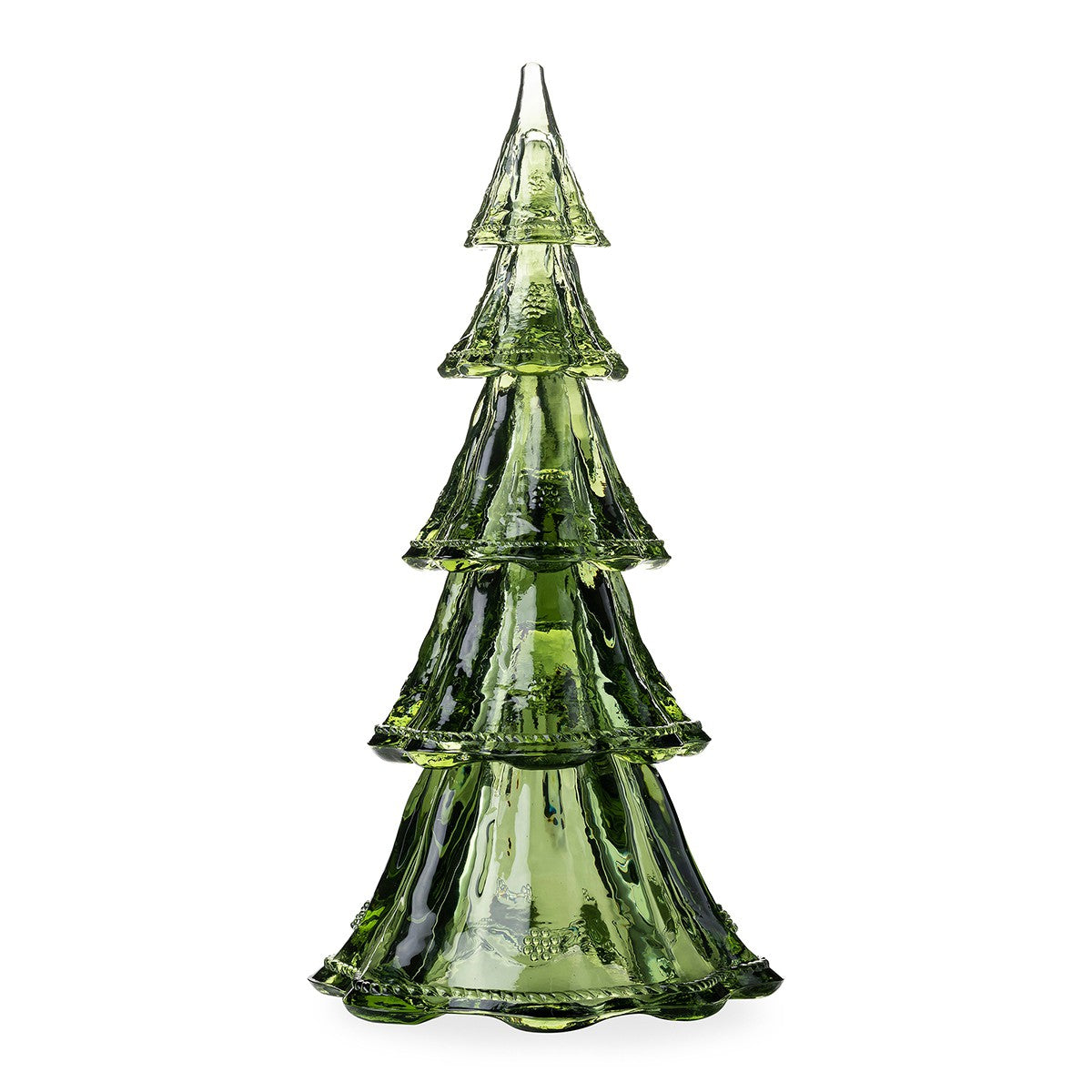 Berry & Thread 16" Stackable Glass Tree Set/5 in Evergreen