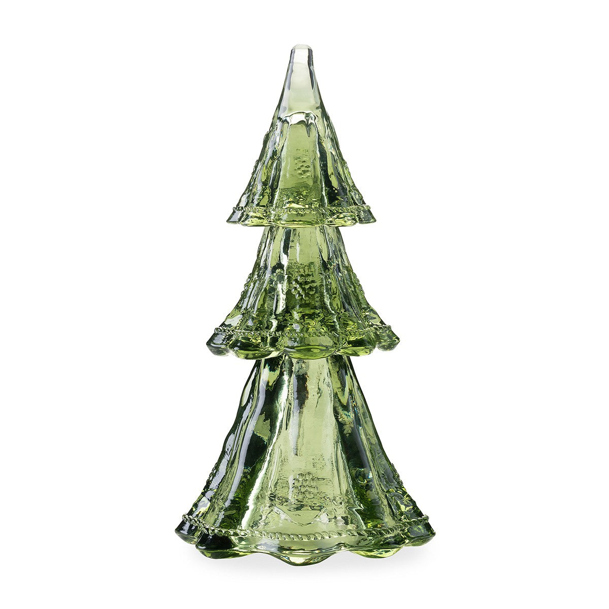 Berry & Thread 9" Stackable Glass Tree Set/3 in Evergreen