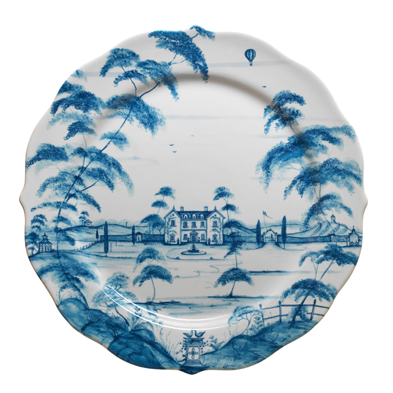 Country Estate Delft Blue Platter/Charger Plate Main House