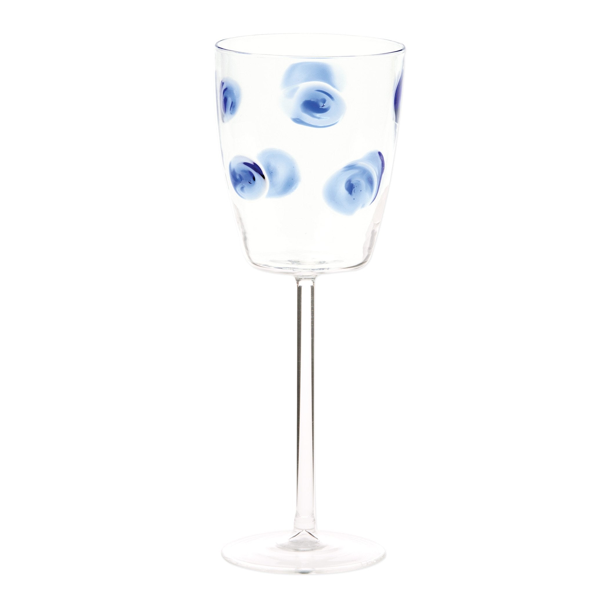 Drop Blue Wine Glass