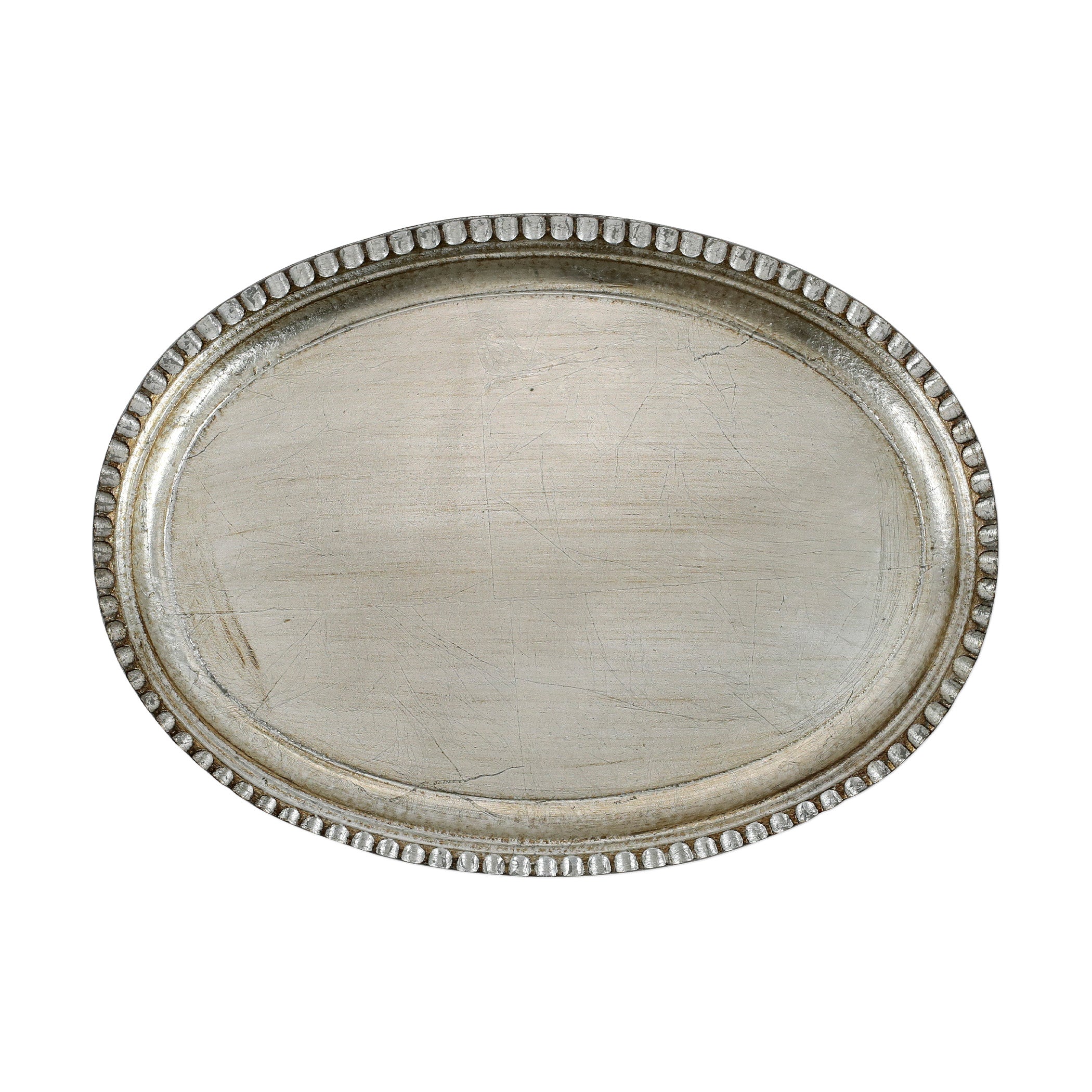 Florentine Wooden Accessories Platinum Small Oval Tray