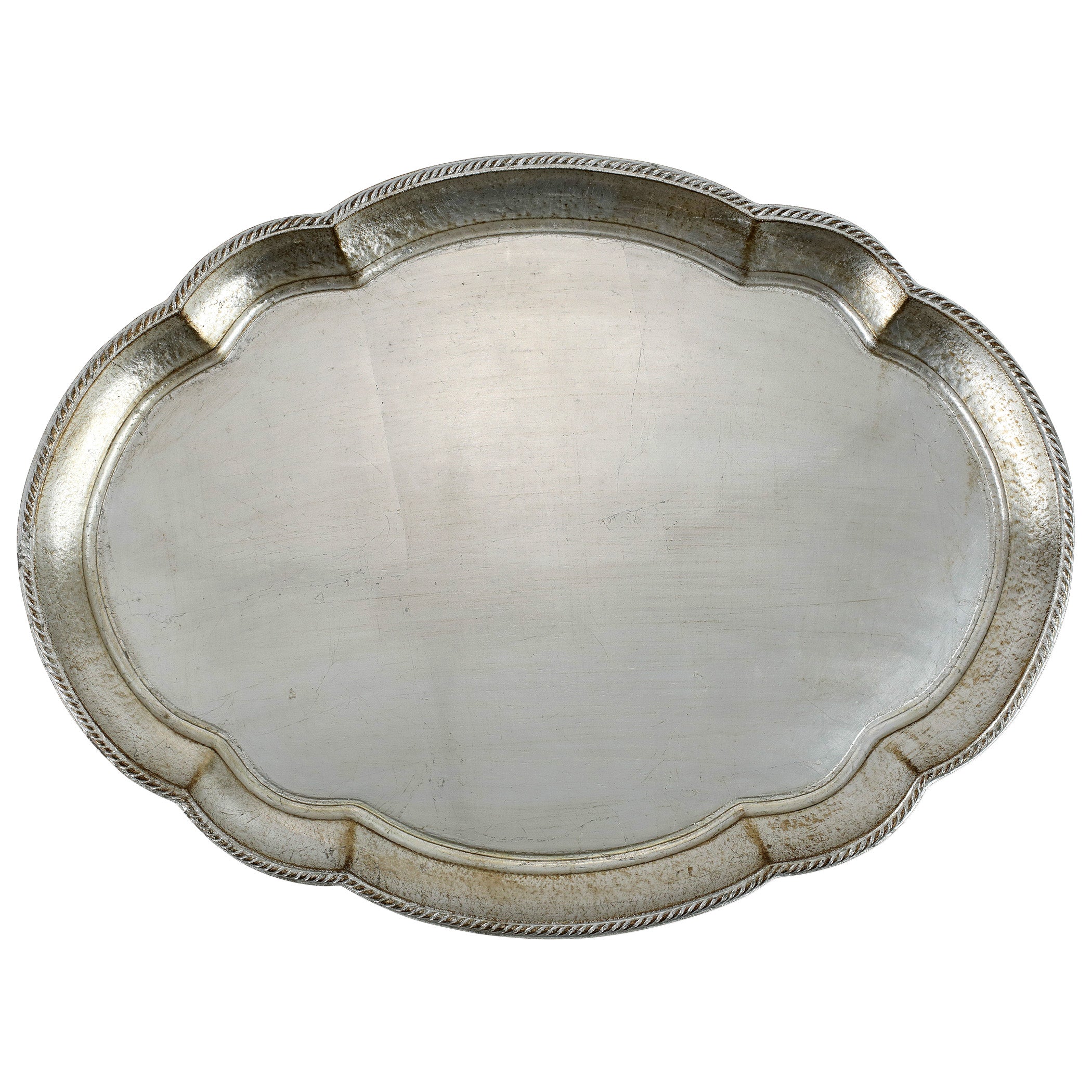 Florentine Wooden Accessories Platinum Large Oval Tray