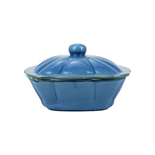 Italian Bakers Blue Square Covered Casserole Dish
