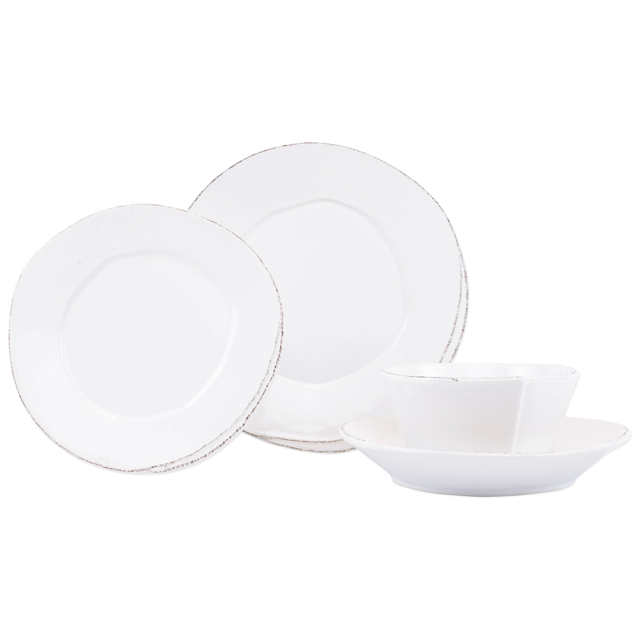 Lastra White Four-Piece Place Setting