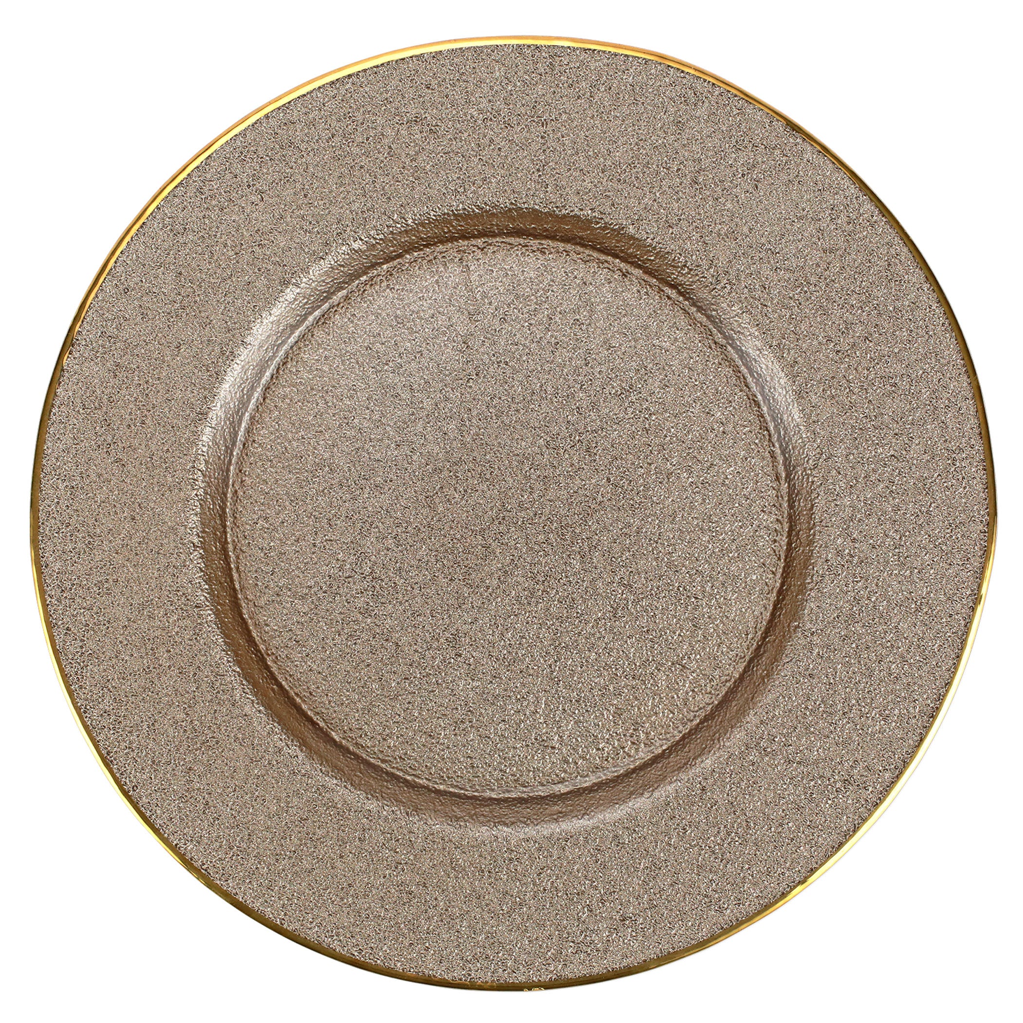 Metallic Glass Fawn Service Plate/Charger