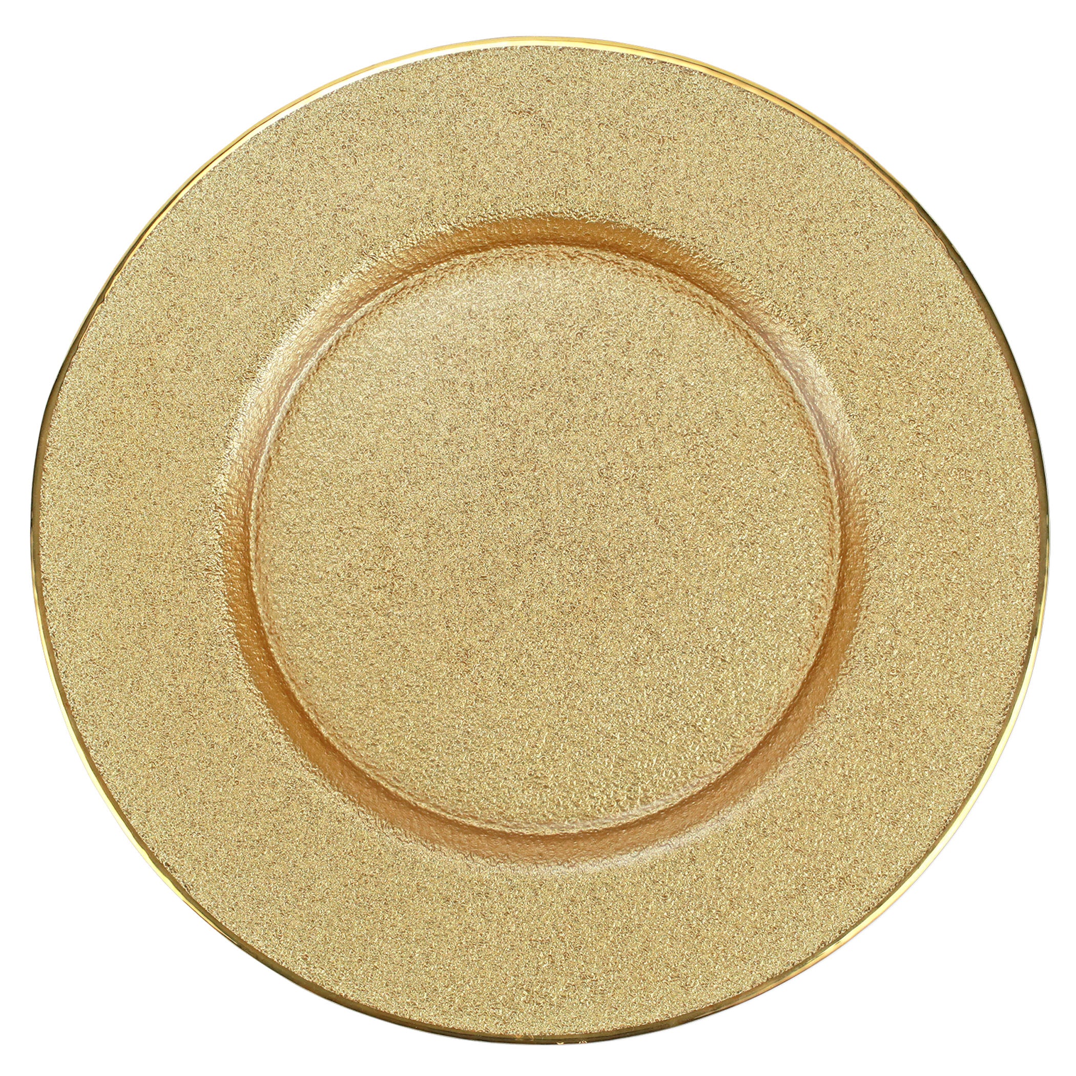 Metallic Glass Gold Service Plate/Charger