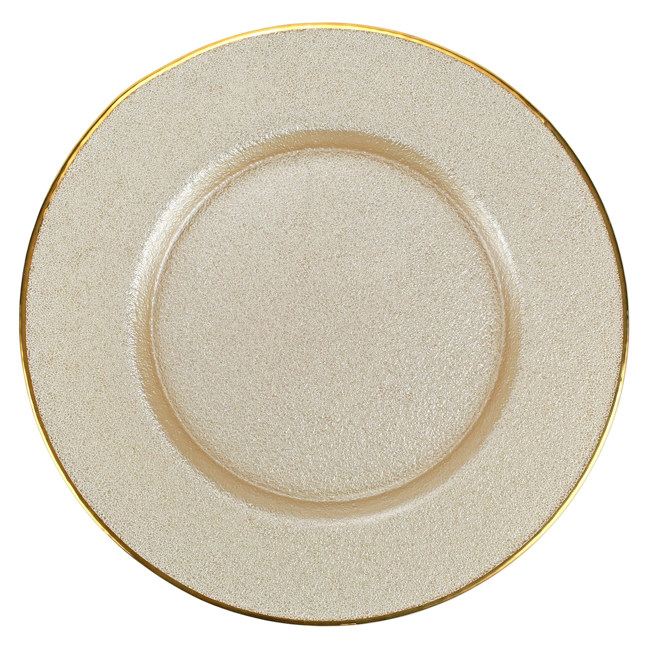 Metallic Glass Pearl Service Plate/Charger