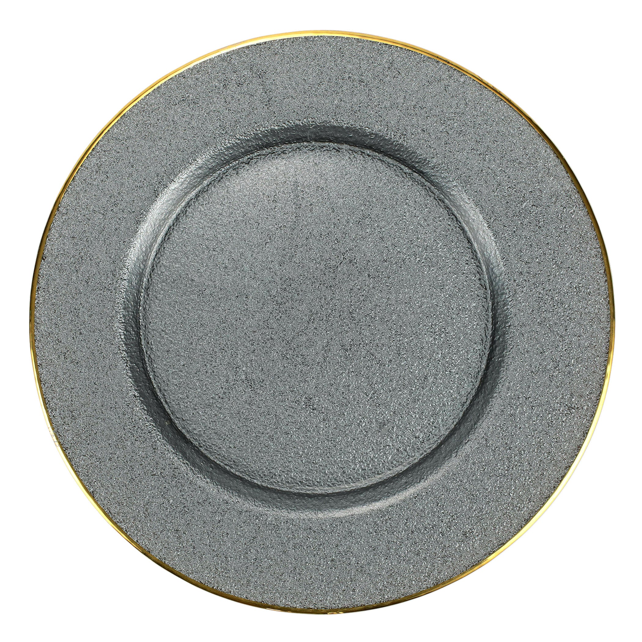 Metallic Glass Slate Service Plate/Charger