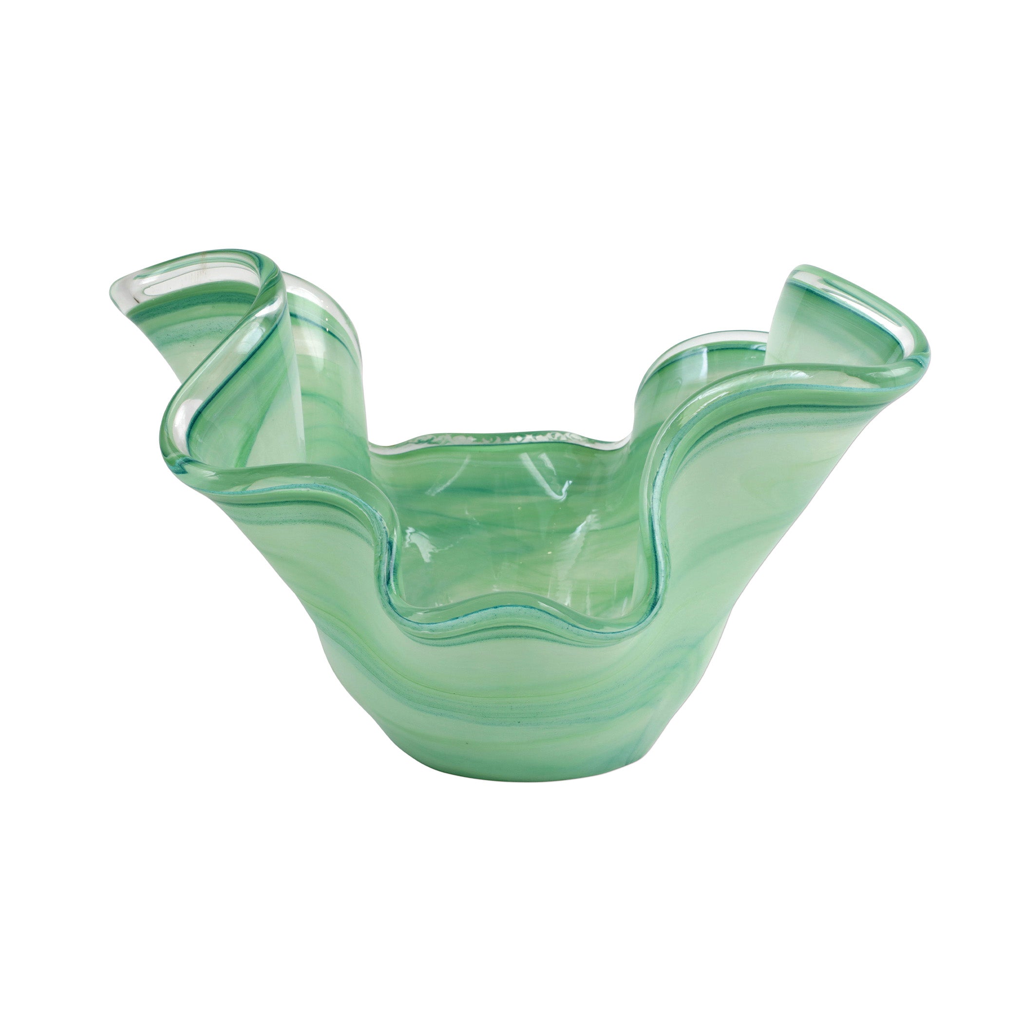 Onda Glass Green Medium Bowl