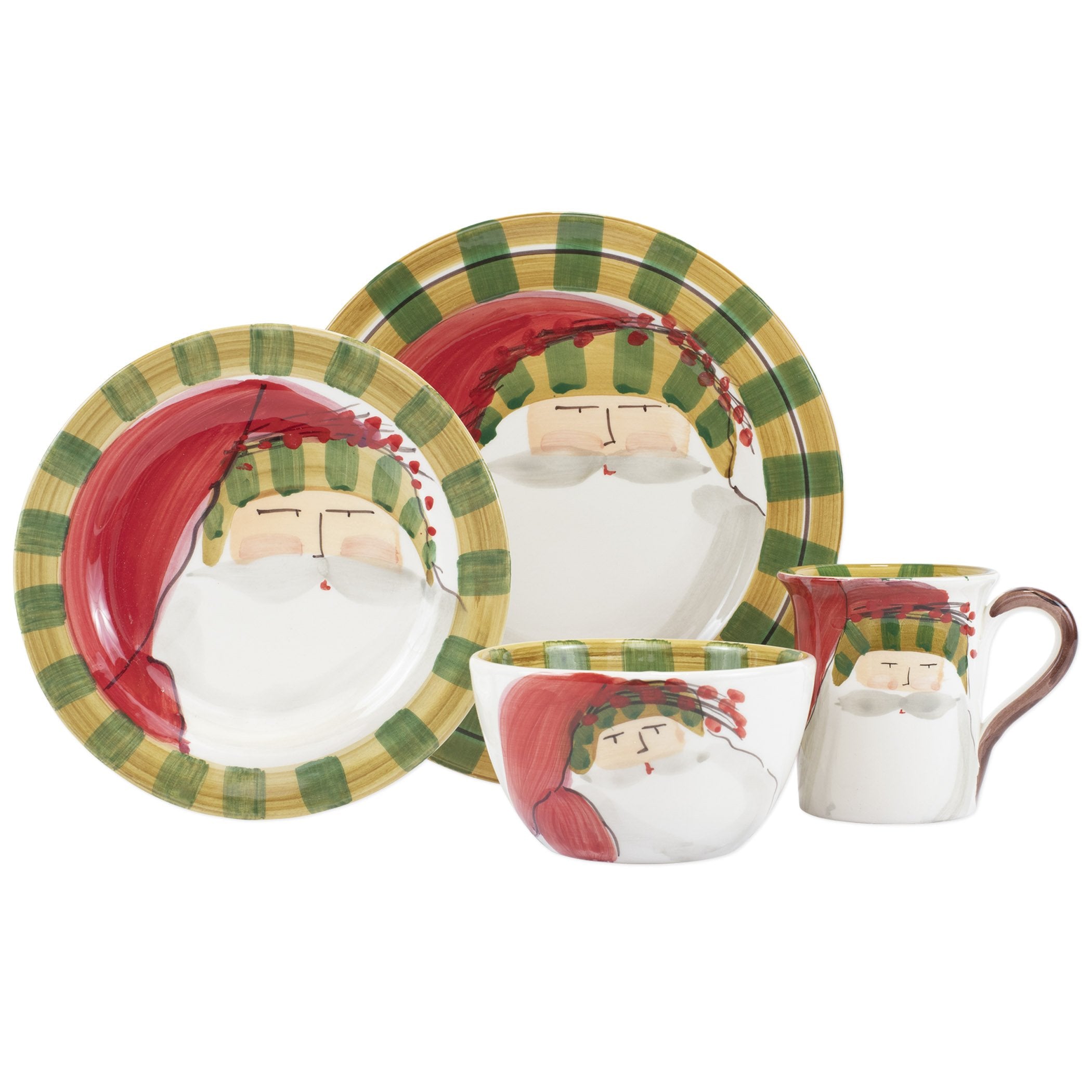Old St. Nick Striped Hat Four-Piece Place Setting