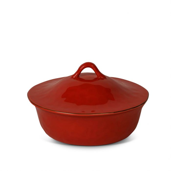 Cantaria Round Covered Casserole Poppy Red