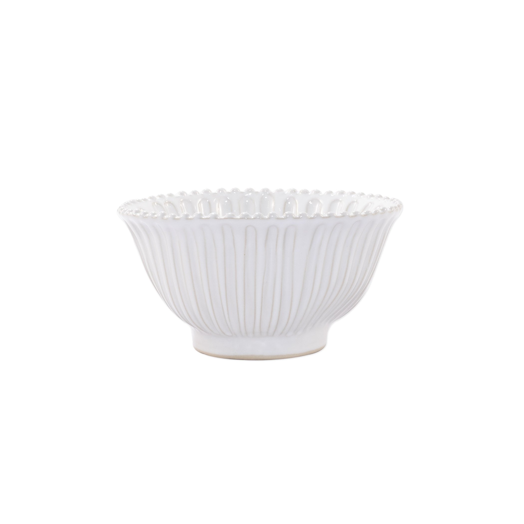 Incanto Stone White Stripe Small Serving Bowl