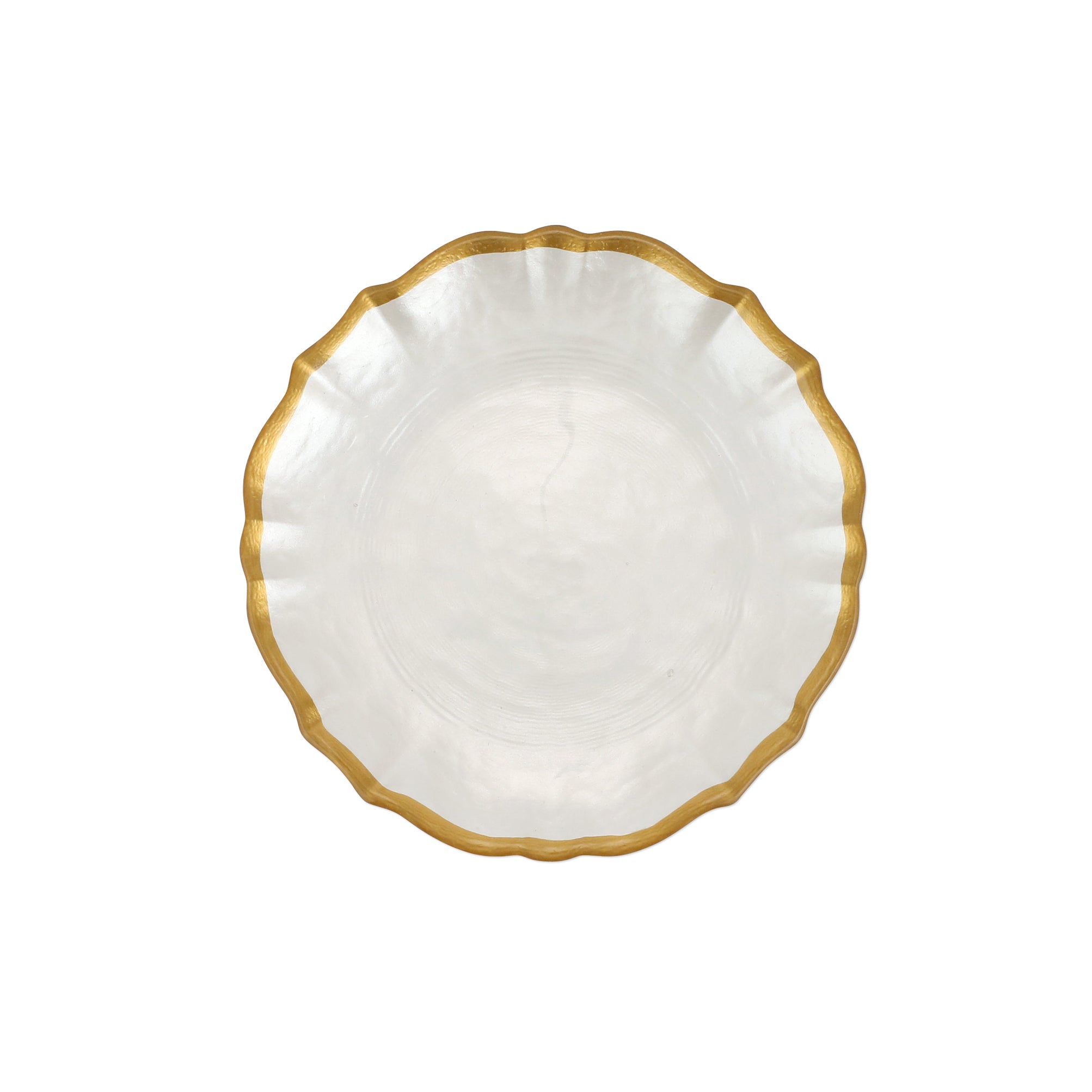 Baroque Glass White Cocktail Plate
