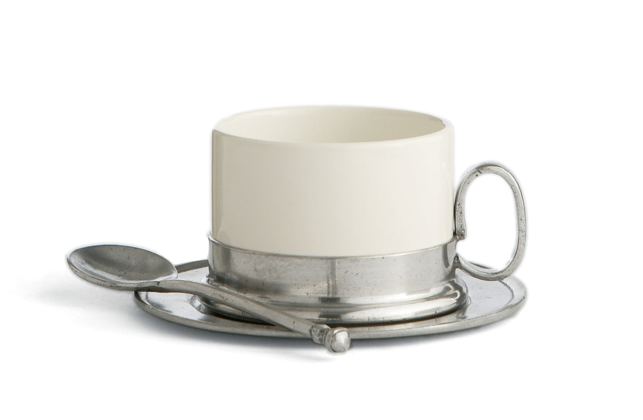 Tuscan Cappuccino Cup & Saucer with Spoon