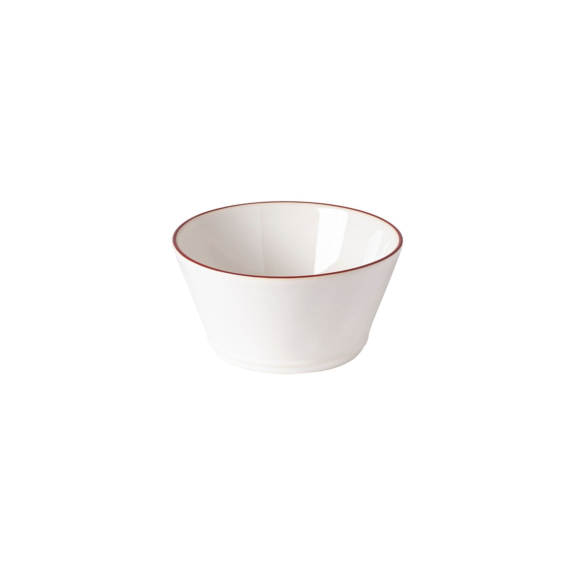 Beja Soup/Cereal Bowl 6" White-Red