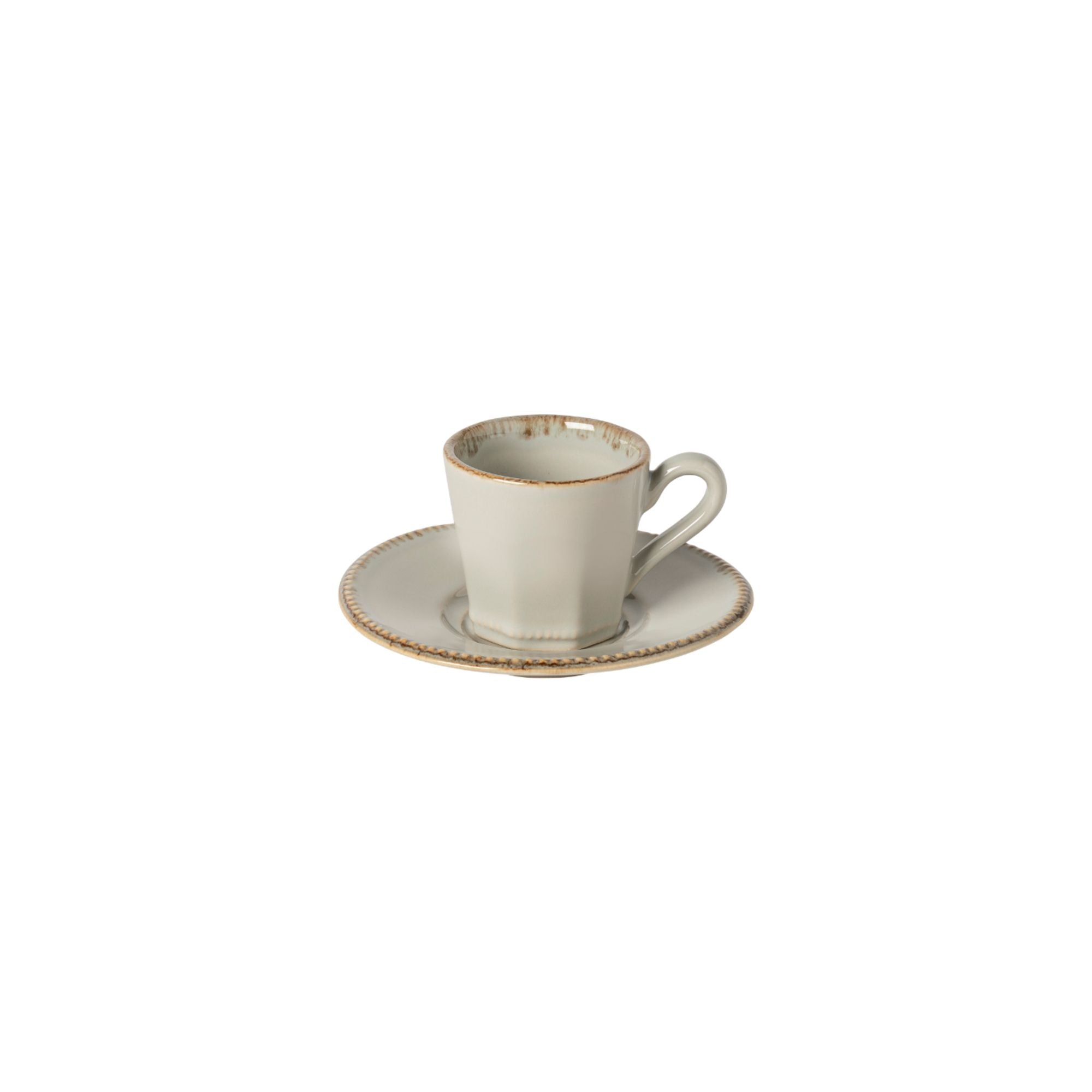Luzia Coffee Cup and Saucer 5 oz. Ash Grey