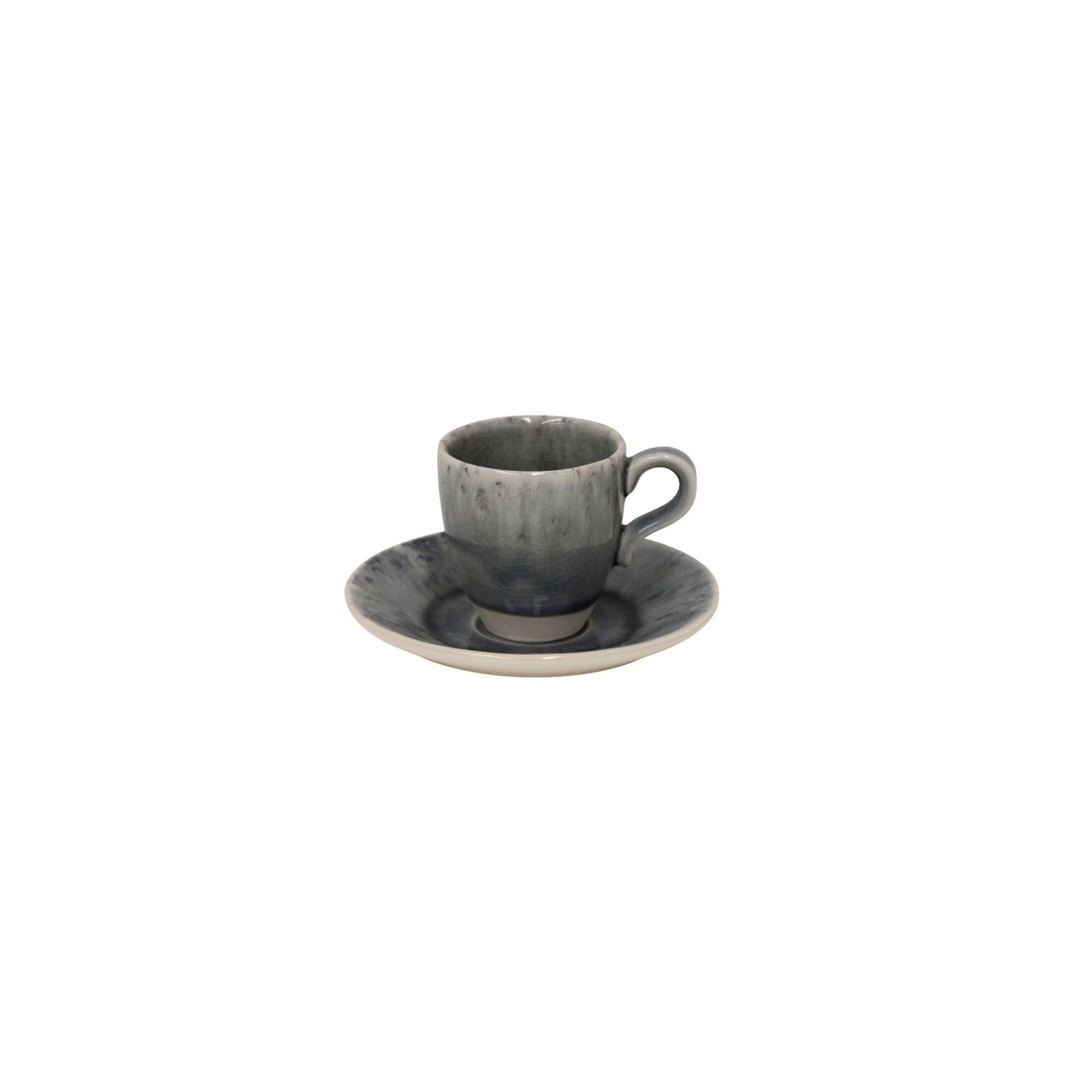 Madeira Coffee Cup and Saucer 3 oz. Grey