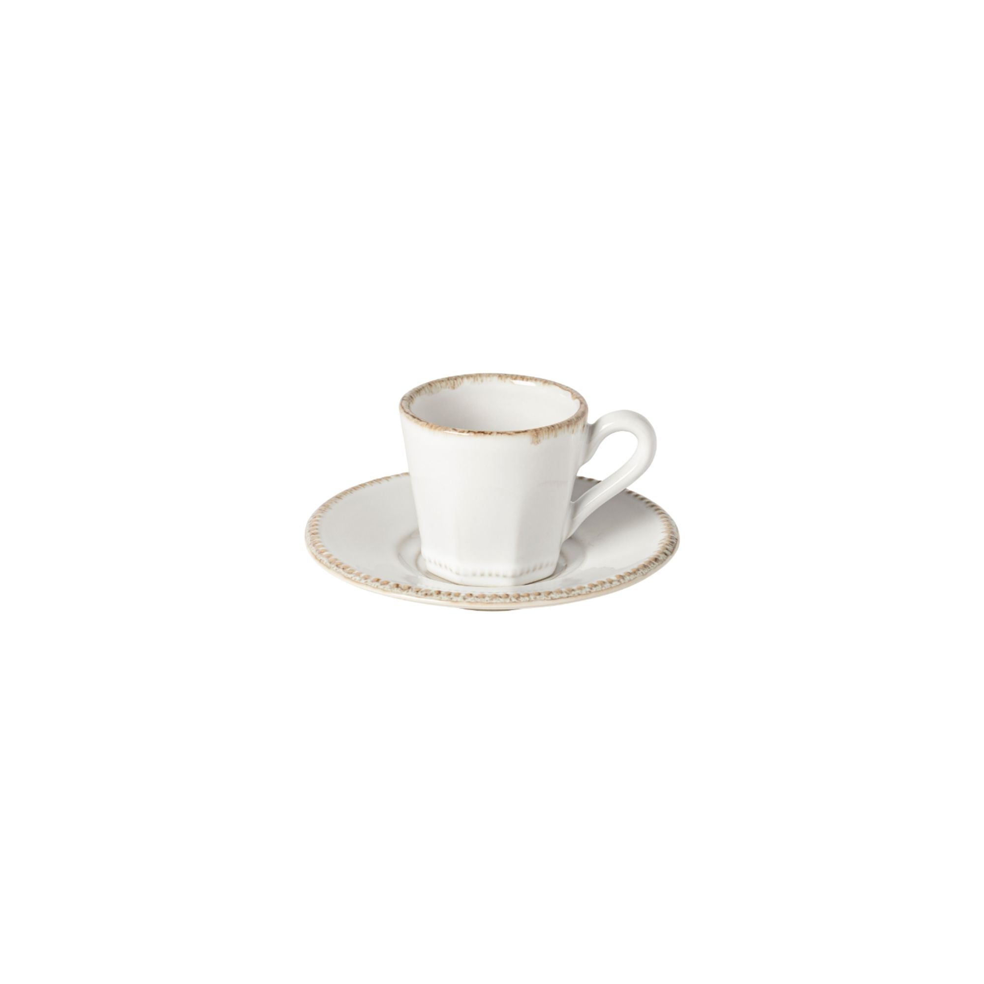 Luzia Coffee Cup and Saucer 5 oz. Cloud White