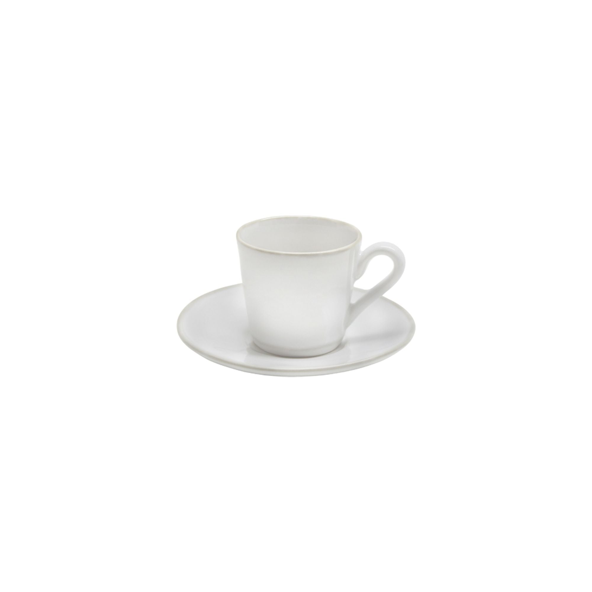 Beja Coffee Cup and Saucer 3 oz. White-Cream