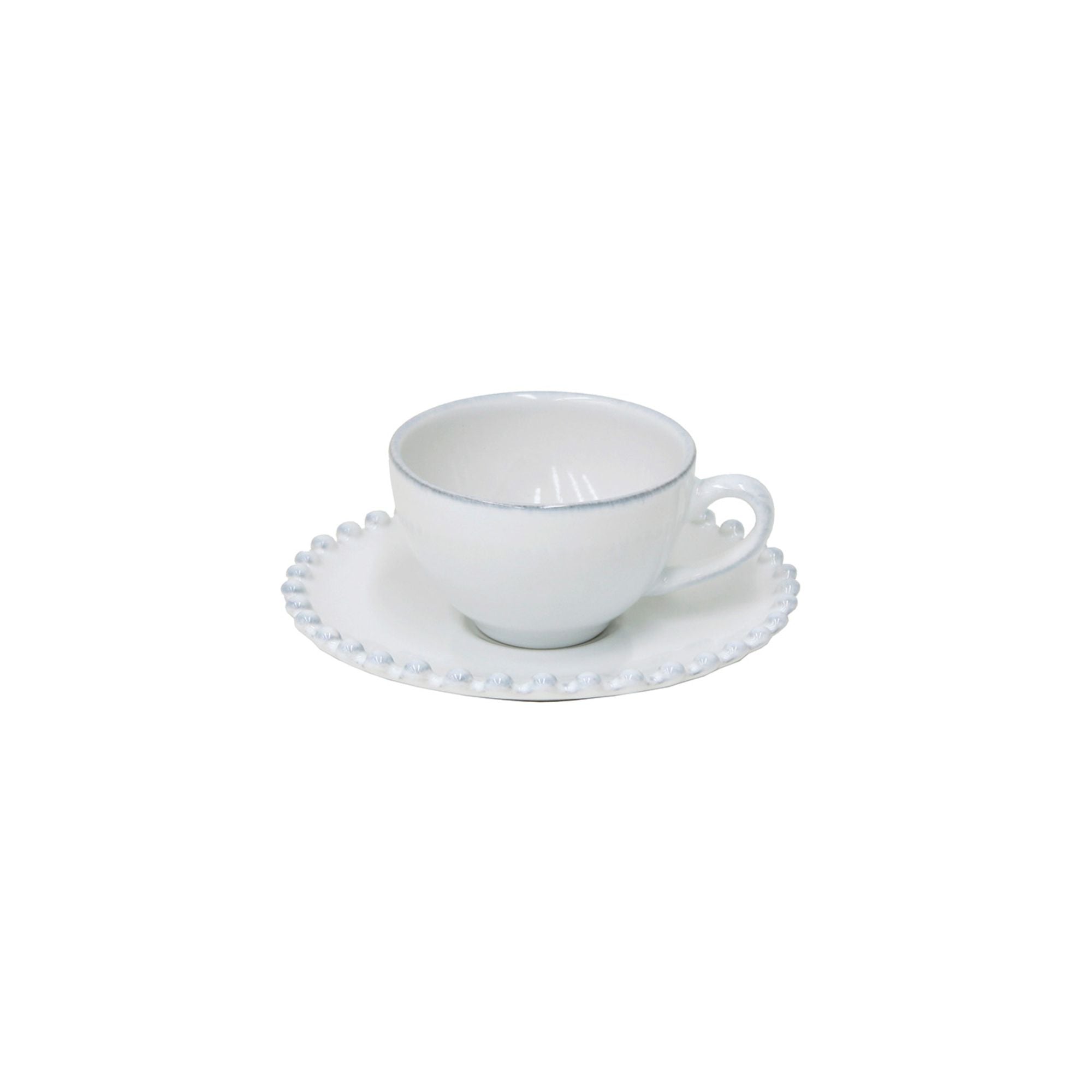 Pearl Coffee Cup and Saucer 3 oz. White