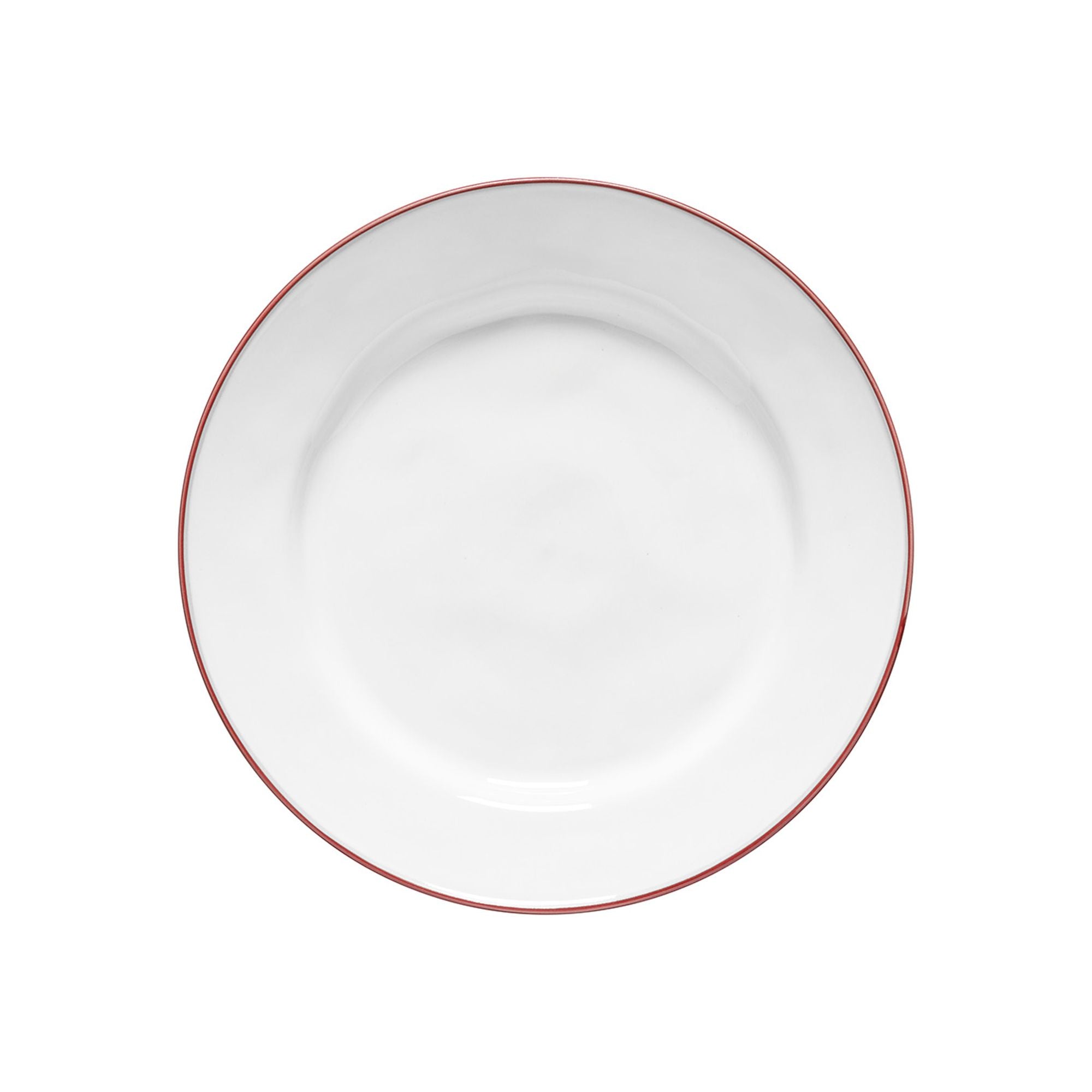 Beja Dinner Plate 11" White-Red