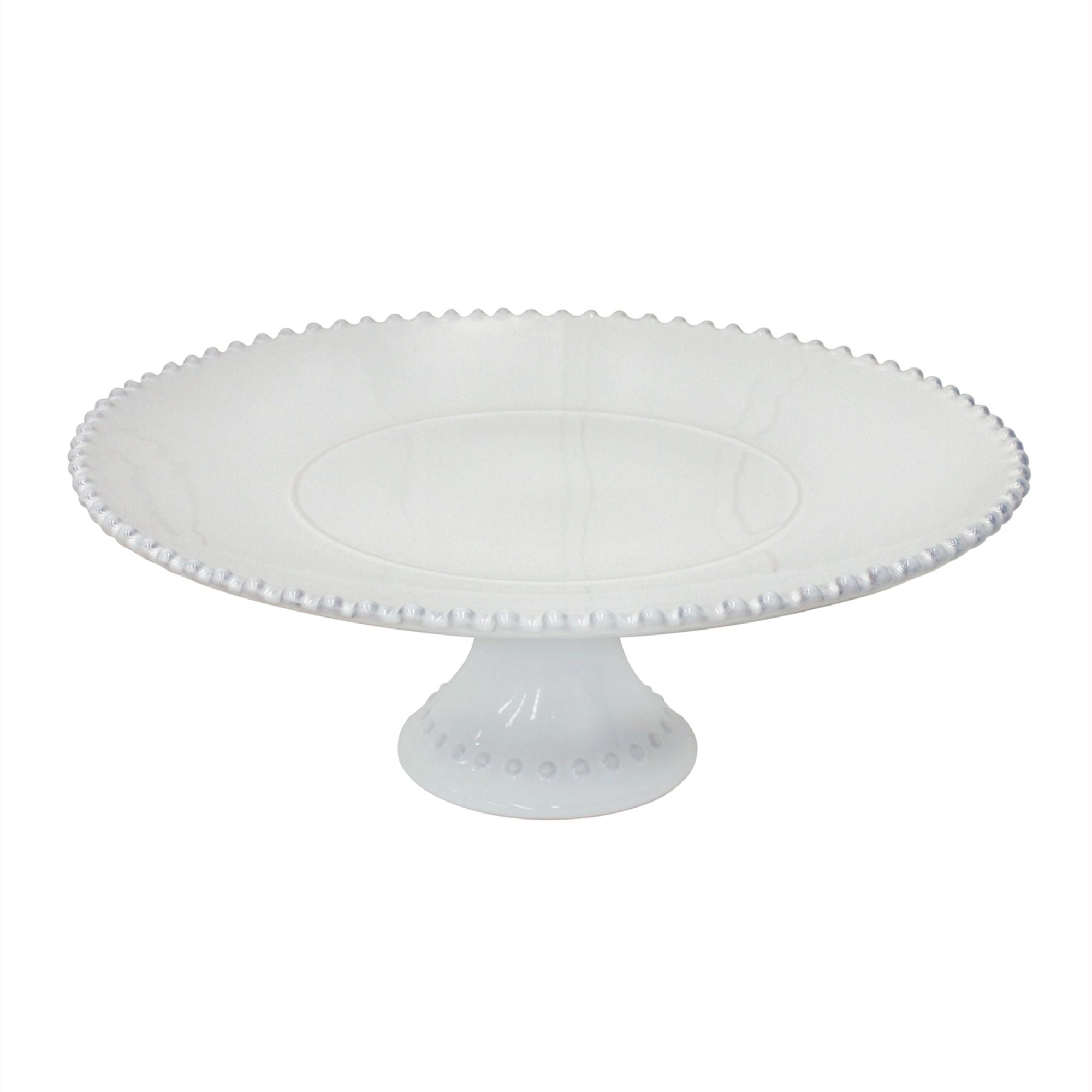 Pearl Footed Plate 13" White