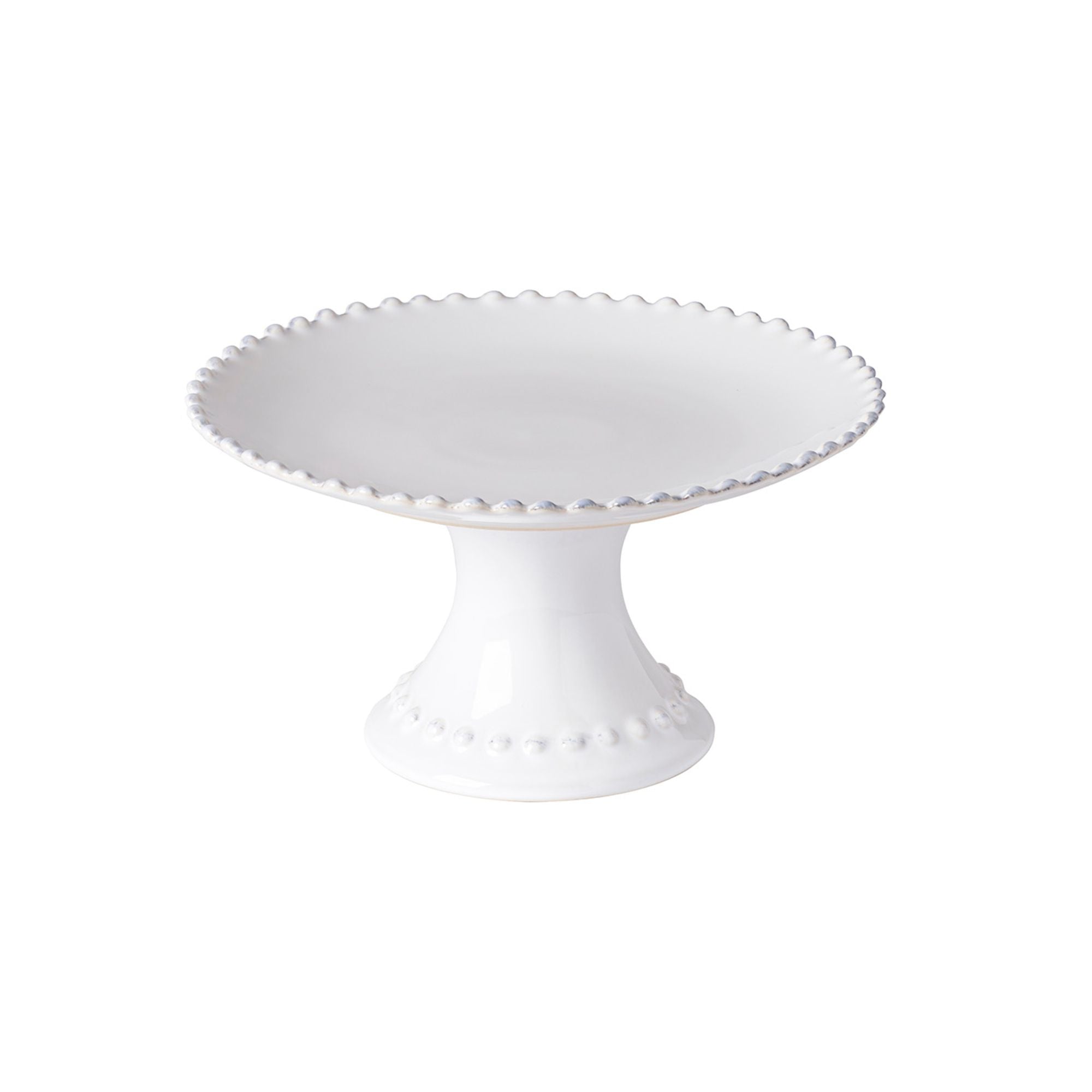 Pearl Footed Plate 9" White