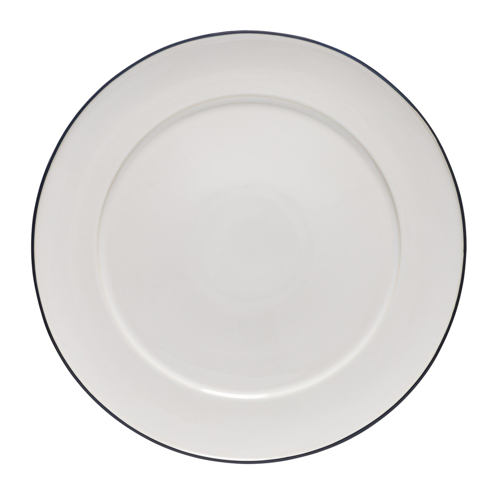 Beja Round Platter 15" White-Blue