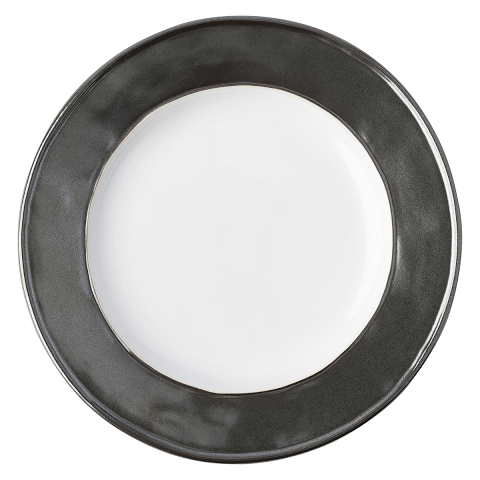 Emerson White/Pewter Side/Cocktail Plate