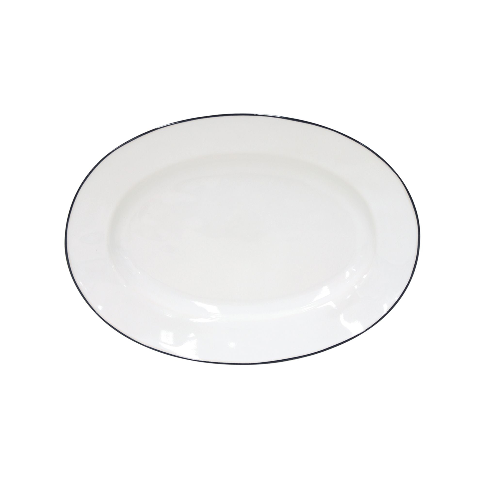 Beja Oval Platter 12" White-Blue
