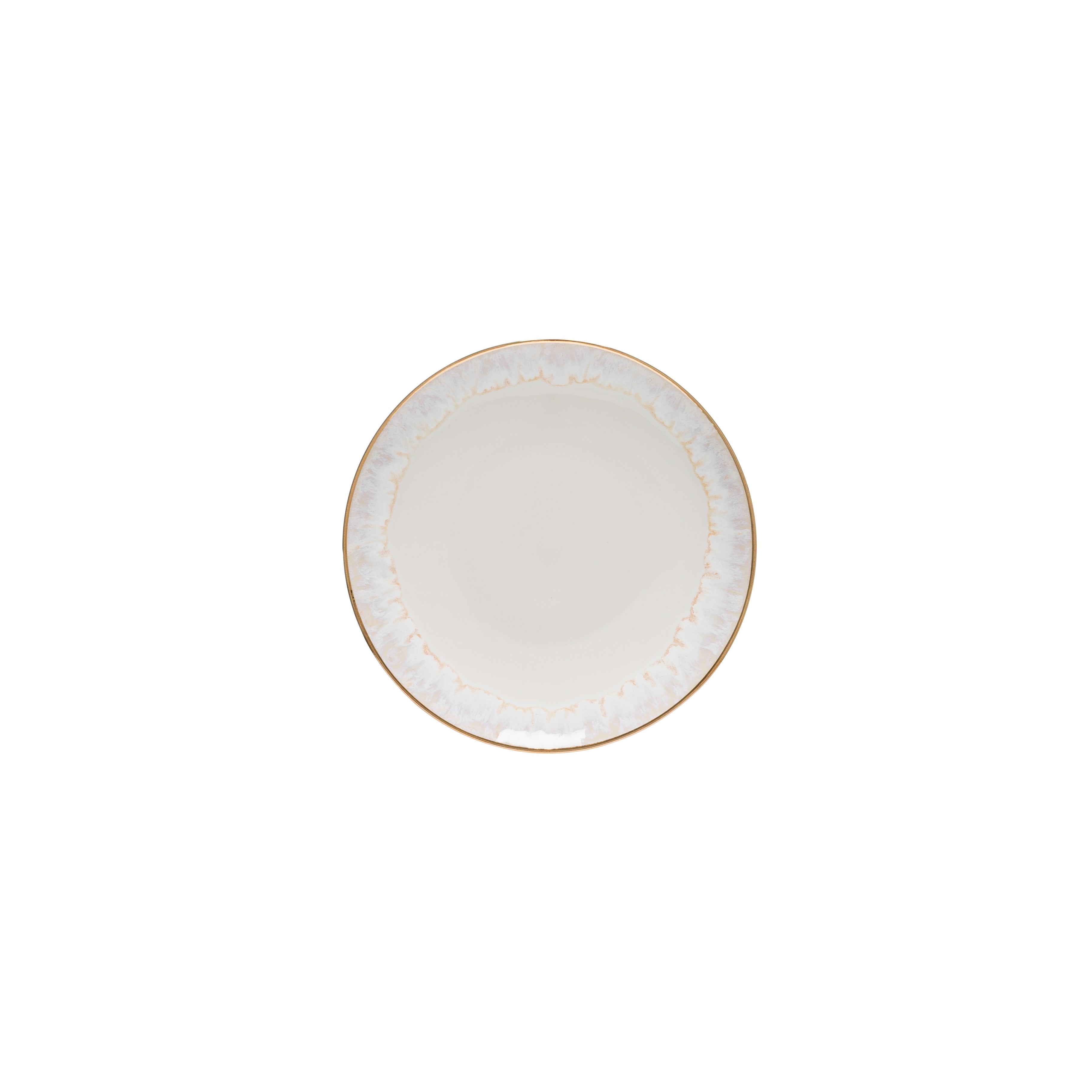 Taormina Bread Plate 7" White & Gold