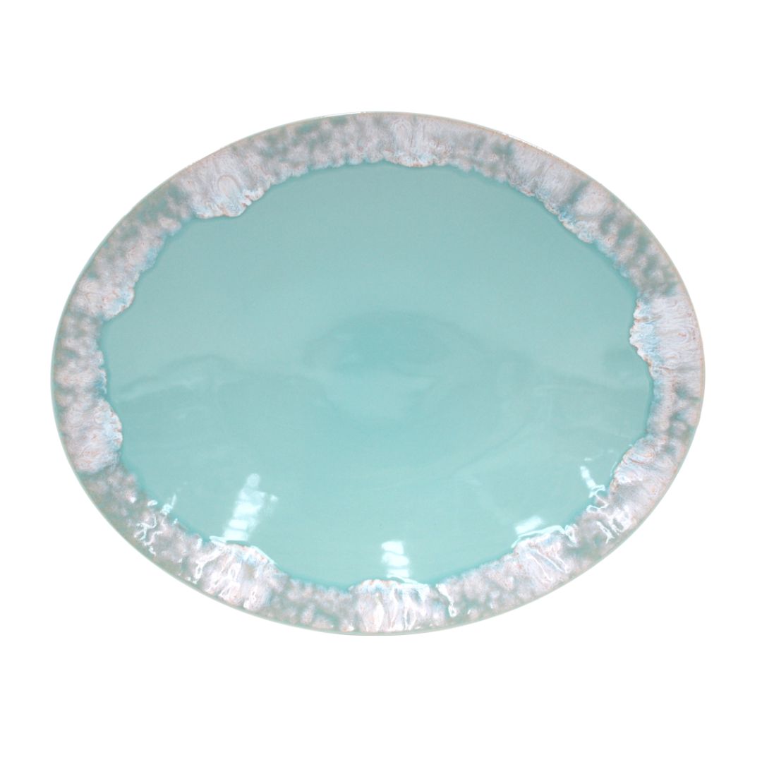 Taormina Oval Platter 16" Aqua