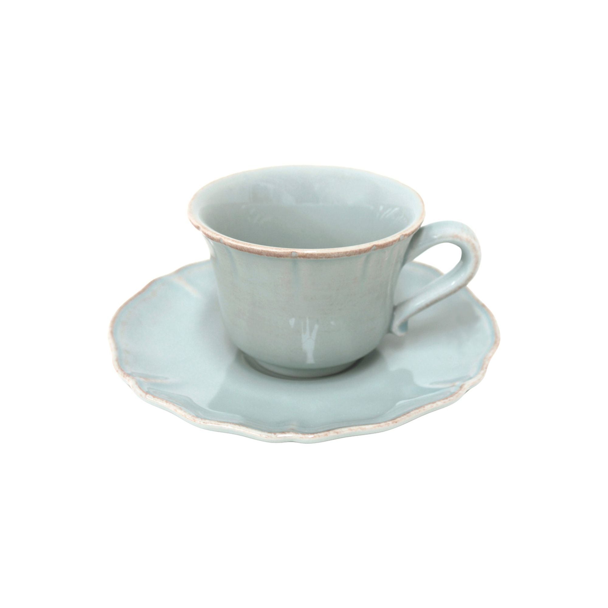 Alentejo Tea Cup and Saucer 7 oz. Turquoise