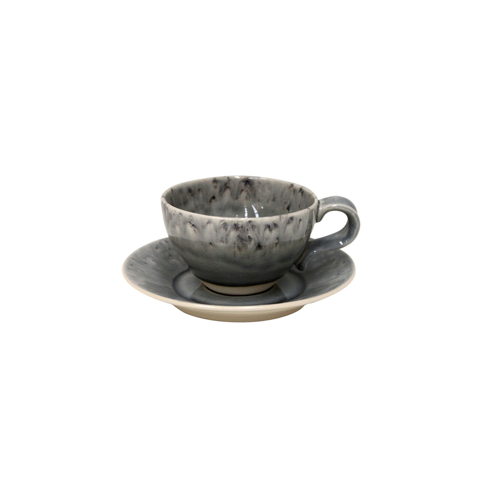 Madeira Tea Cup and Saucer 8 oz. Grey