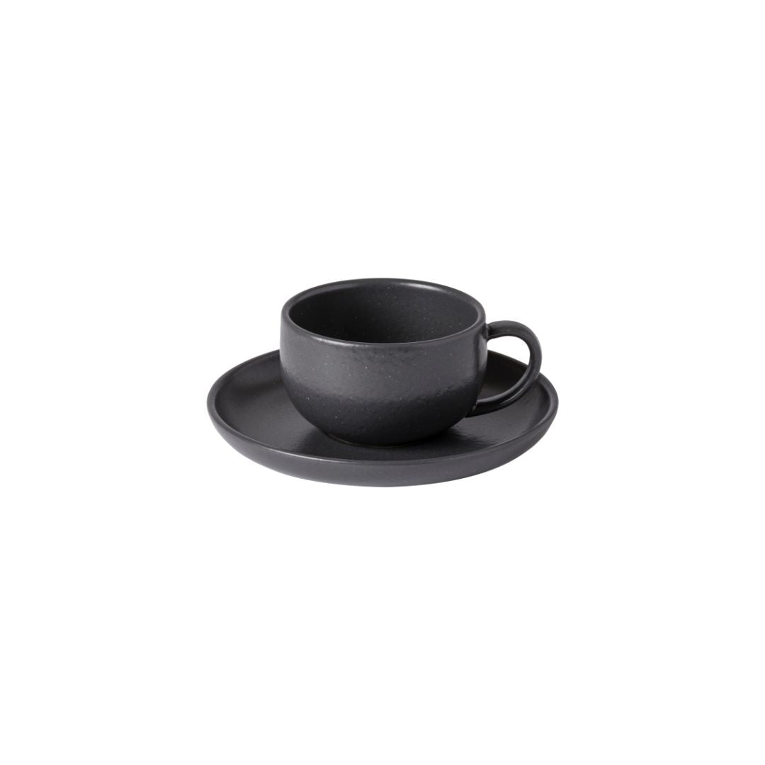 Pacifica Tea Cup and Saucer 7 oz. Seed Grey