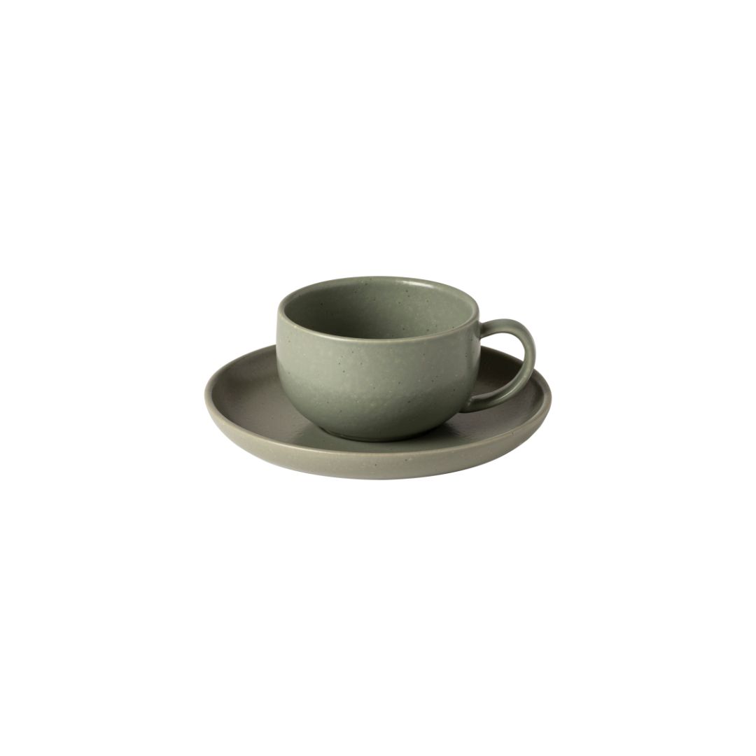Pacifica Tea Cup and Saucer 7 oz. Artichoke