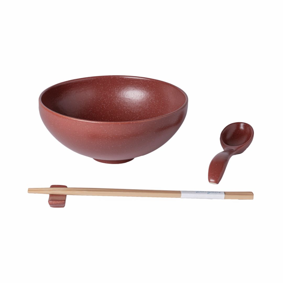 Pacifica Ramen Bowl Set Cayenne